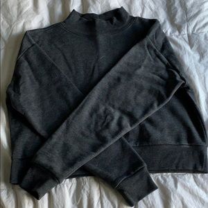 Charcoal mock neck sweater